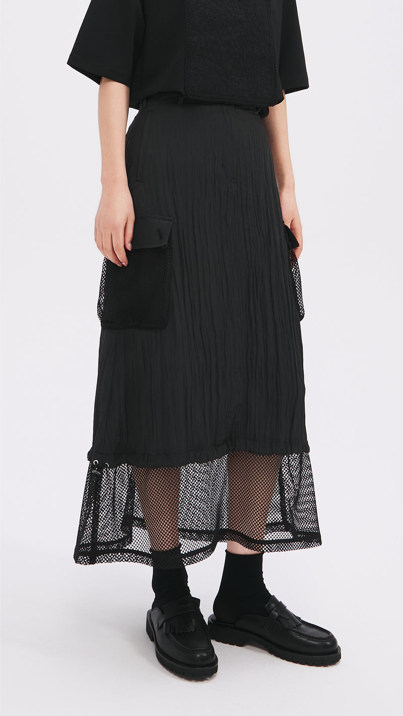Nylon Patch Skirt