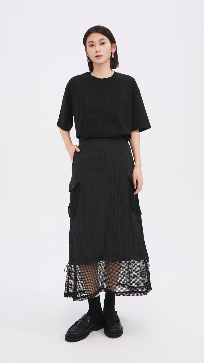 Nylon Patch Skirt
