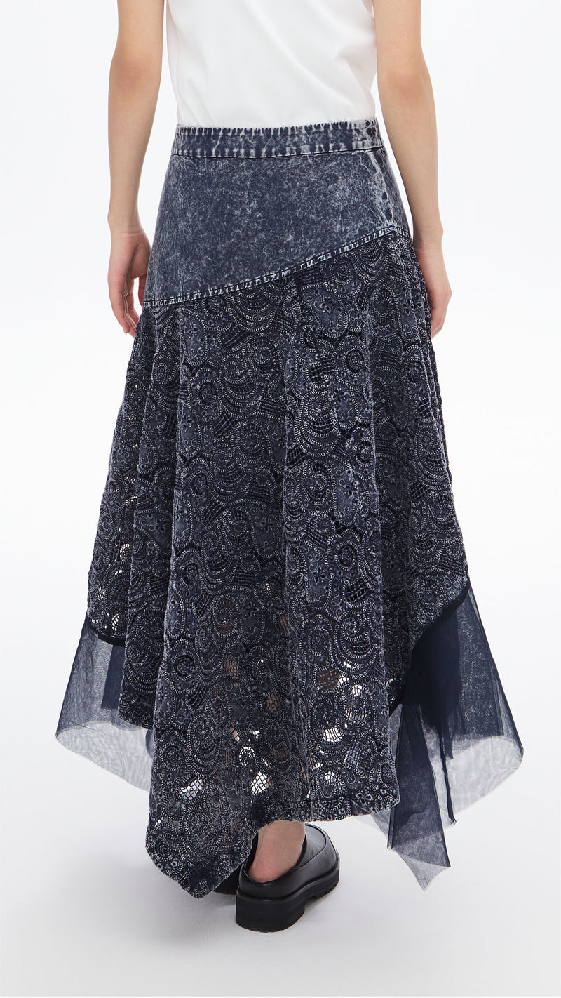 Cold-dye Lace Skirt