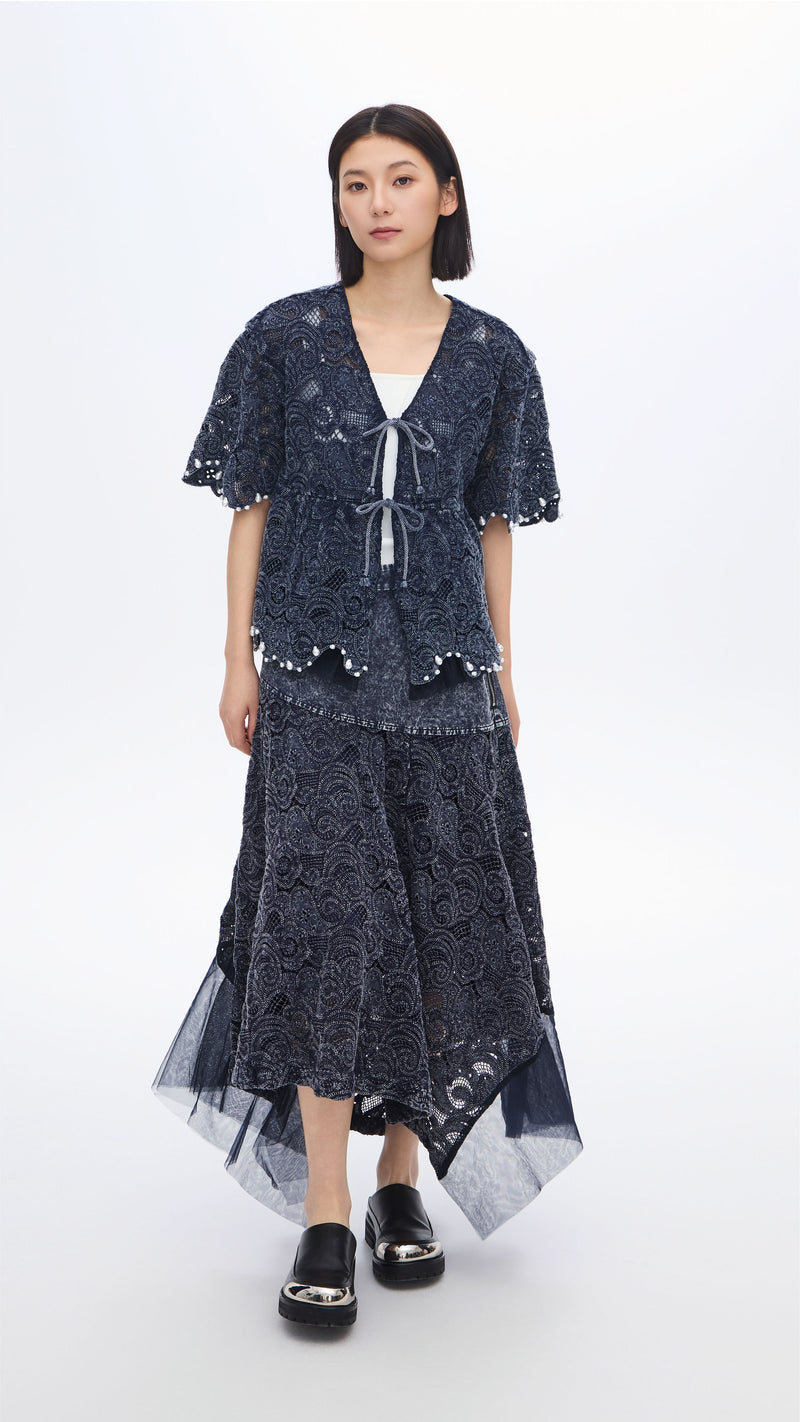 Cold-dye Lace Skirt