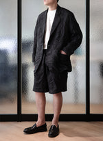 Distort Pleats Polyester Shorts