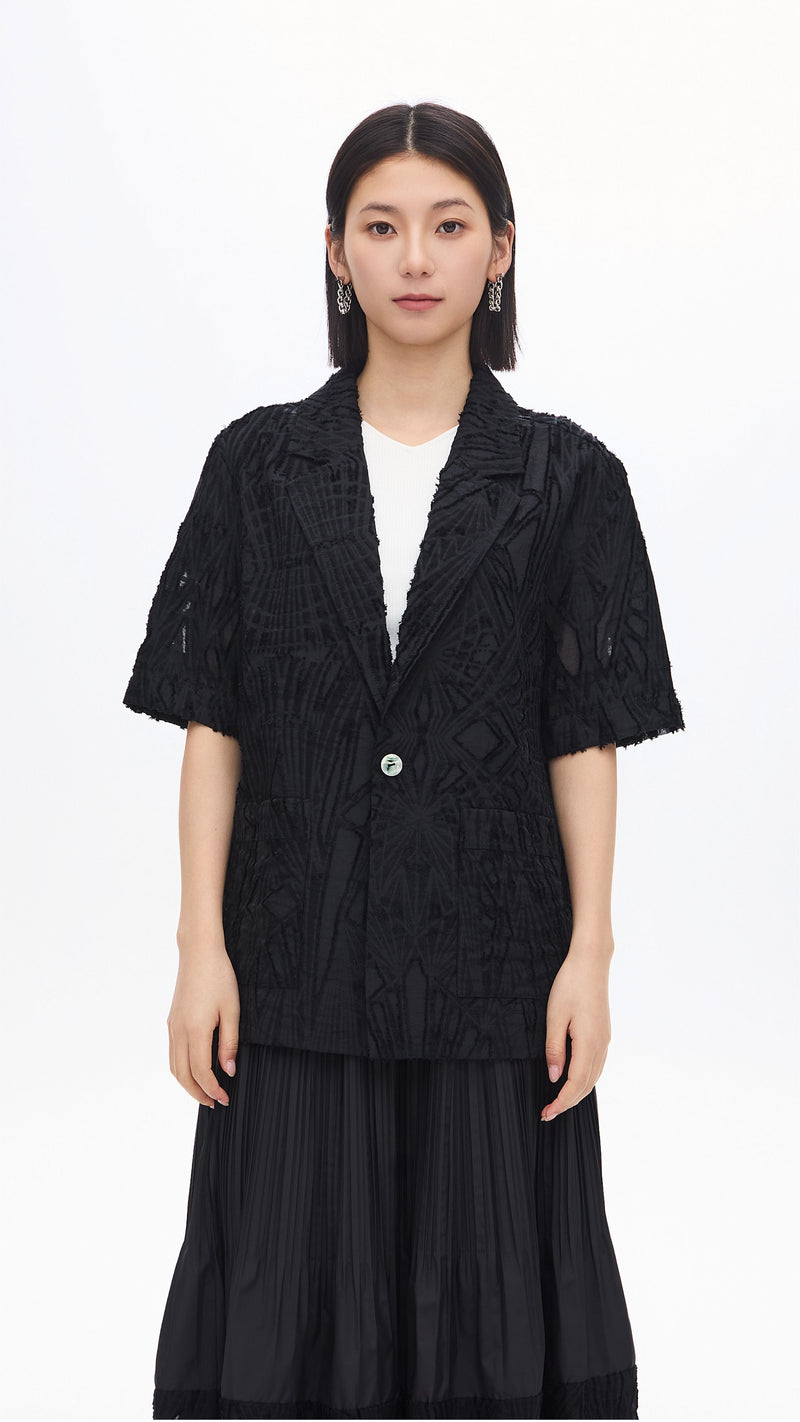 Jacquard Pattern Blazer