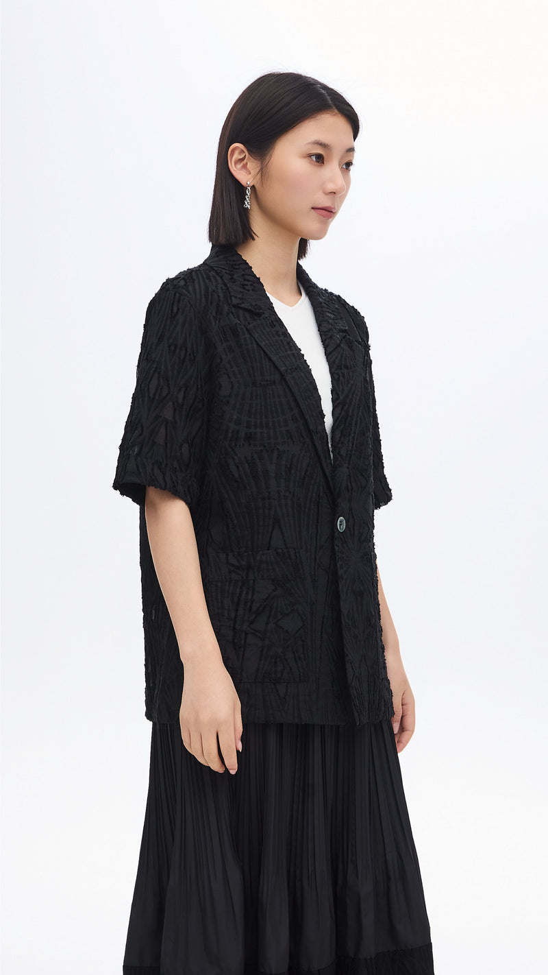Jacquard Pattern Blazer