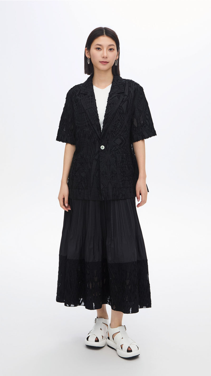 Jacquard Pattern Blazer