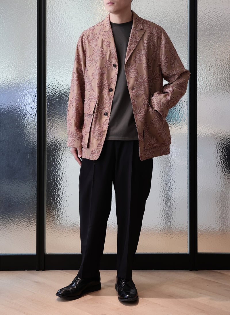 Polyester Rayon Embroidery Soft Hunting Blazer
