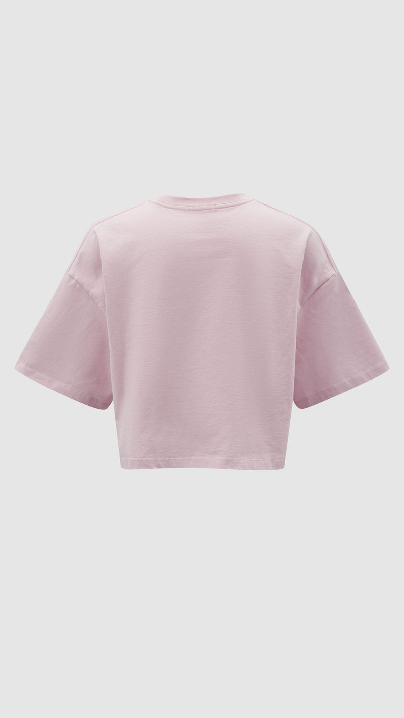 Cropped Parrot Graphic Embroidery Tee