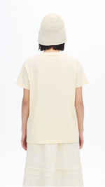 Garment-washed Wording Print Tee