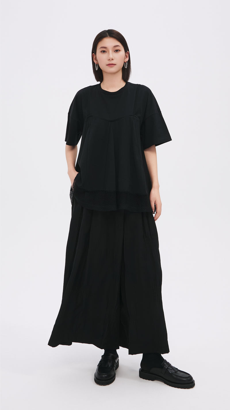 Cut-Sewn Patched Top