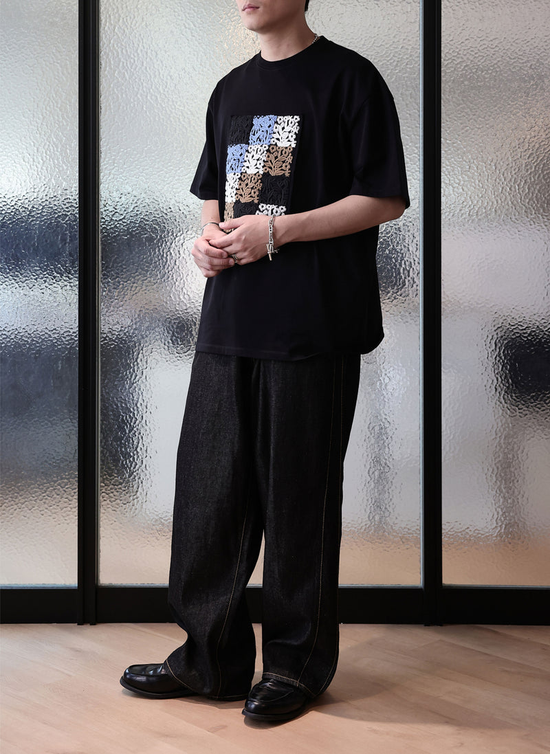 Embroidery Short Sleeves Top