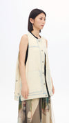 Bleach-washed Denim Waistcoat