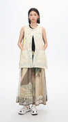 Bleach-washed Denim Waistcoat