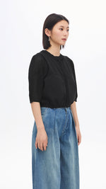 Puff-sleeves Knit Top