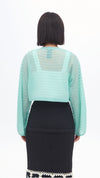 See-through Checker Cardigan