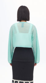 See-through Checker Cardigan