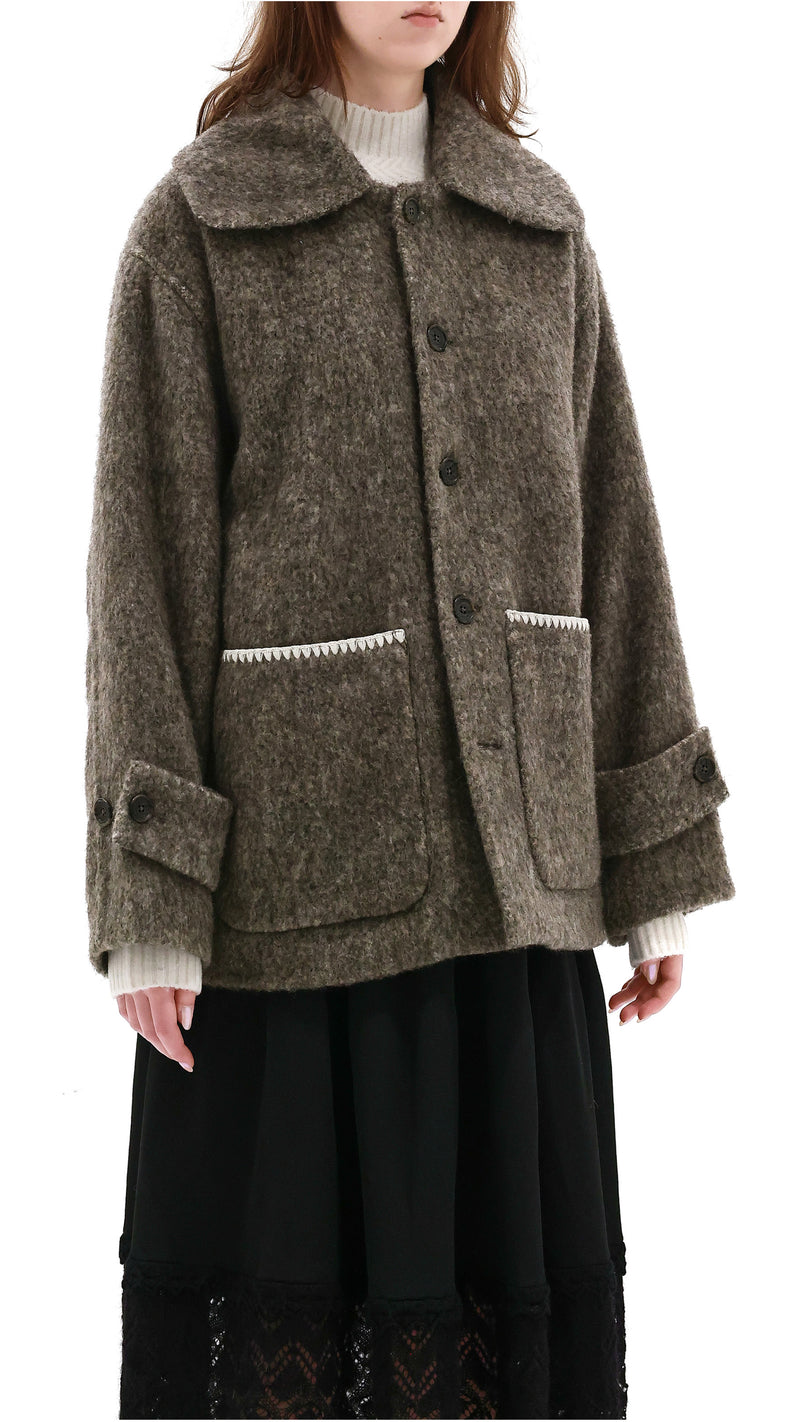 Oversized Wool Blend Coat