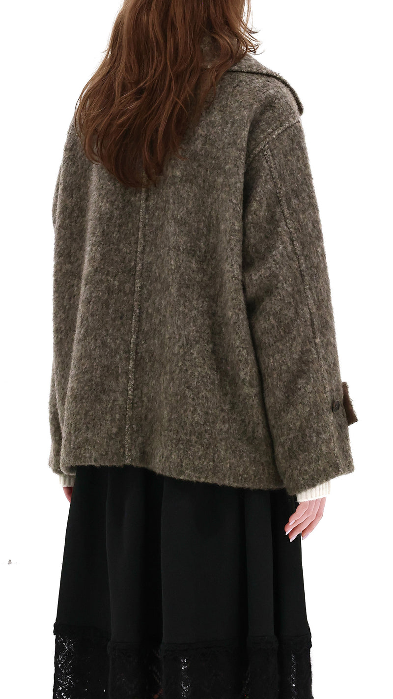 Oversized Wool Blend Coat