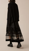 Tulle Patched Velour Lace Knit Dress
