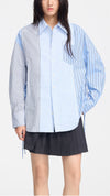 Patchwork Puff-sleeves Shirt
