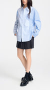 Patchwork Puff-sleeves Shirt