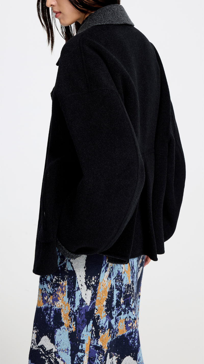 Double Breasted Cashmere Wool Jacket