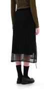 Mesh Covered Knit Skirt