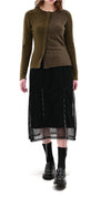 Mesh Covered Knit Skirt