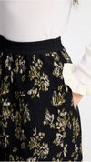 Floral Jacquard Midi Skirt