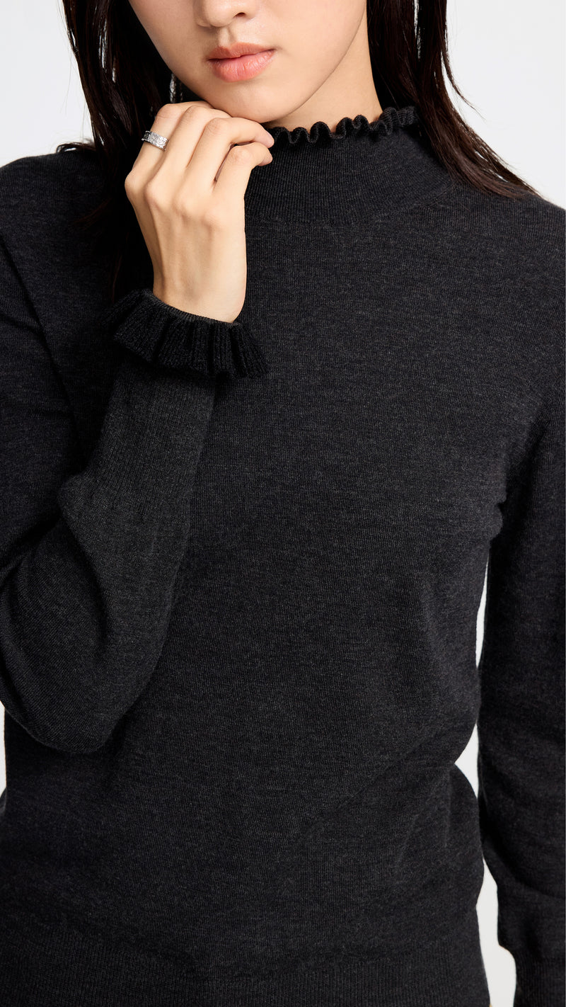 Ruffle Neck Sweater