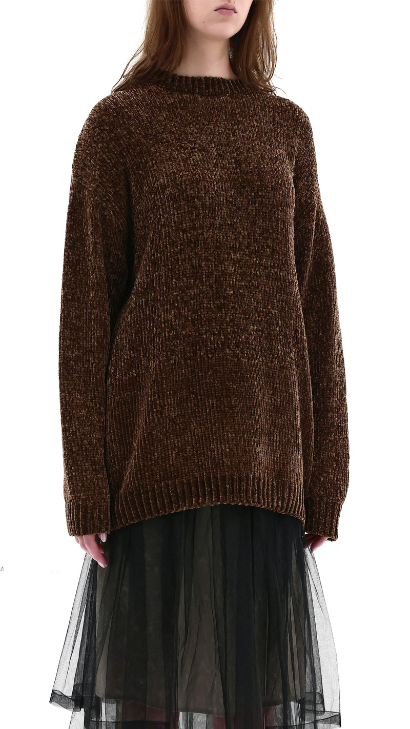Velvet Yarn Oversized Sweater