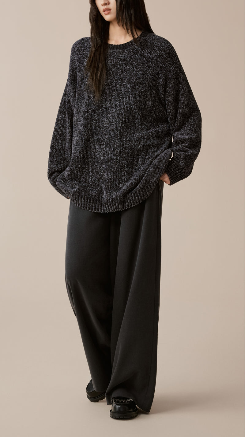 Velvet Yarn Oversized Sweater