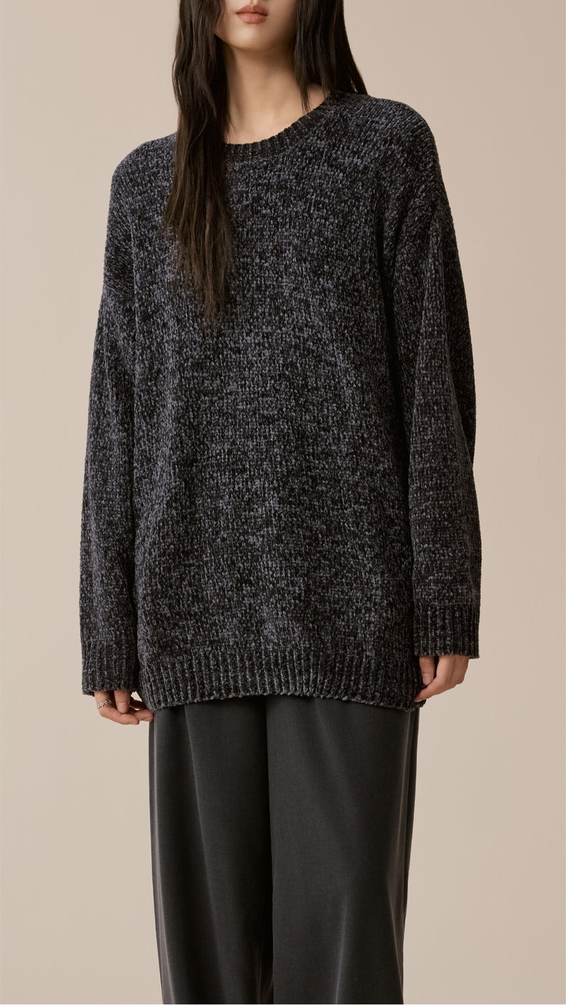 Velvet Yarn Oversized Sweater