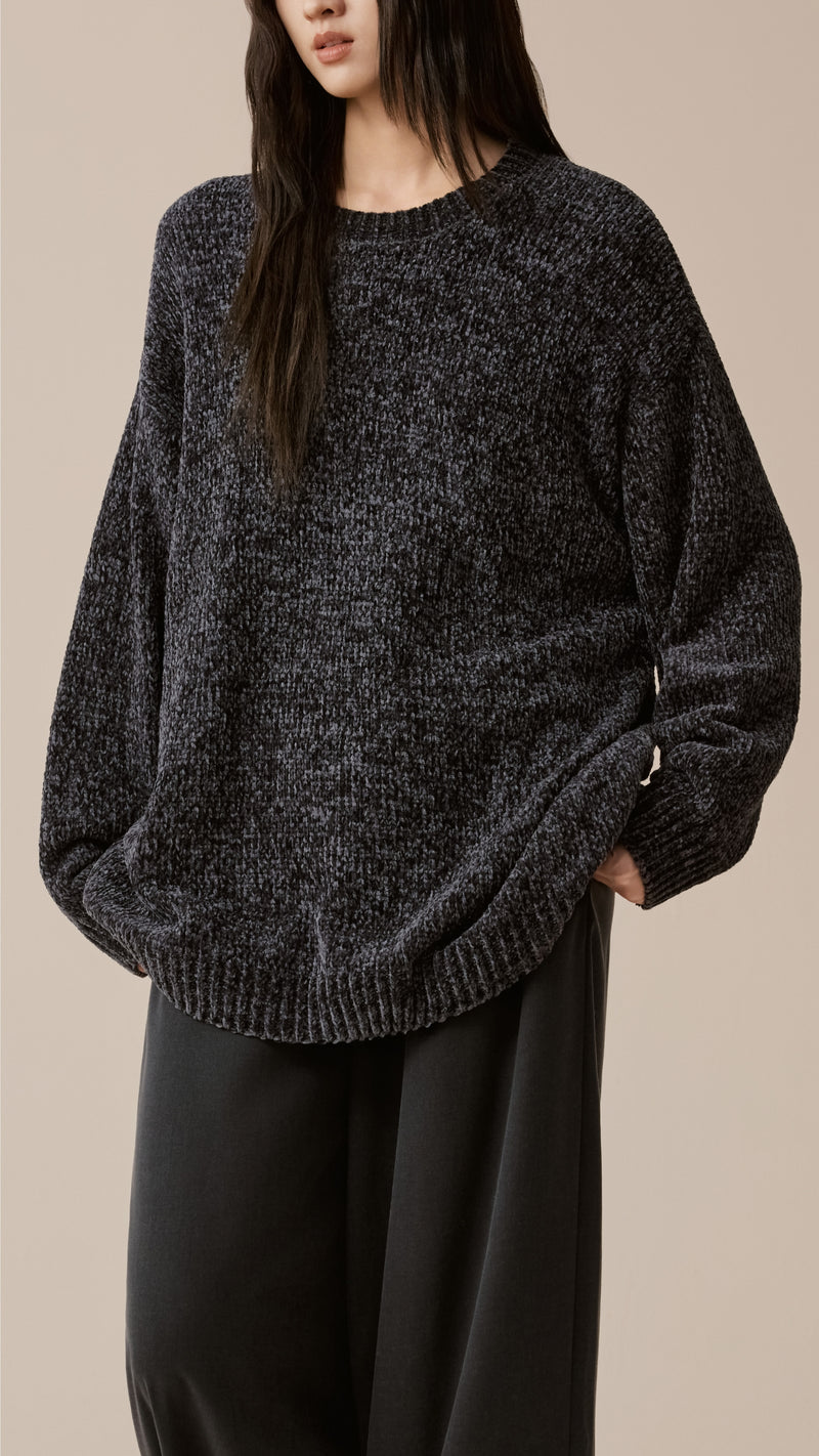 Velvet Yarn Oversized Sweater