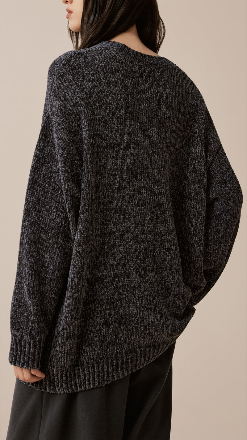 Velvet Yarn Oversized Sweater