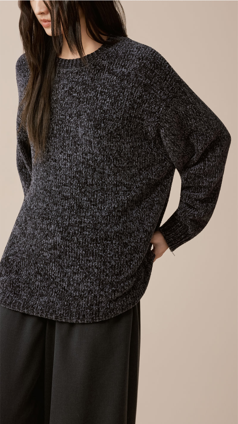 Velvet Yarn Oversized Sweater