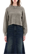 Cropped Textual Sweater