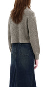 Cropped Textual Sweater