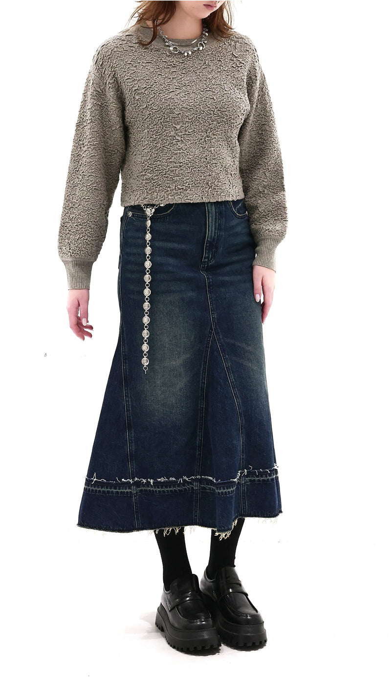 Cropped Textual Sweater