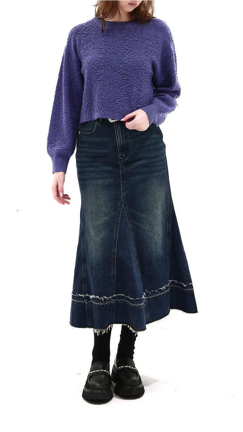 Cropped Textual Sweater