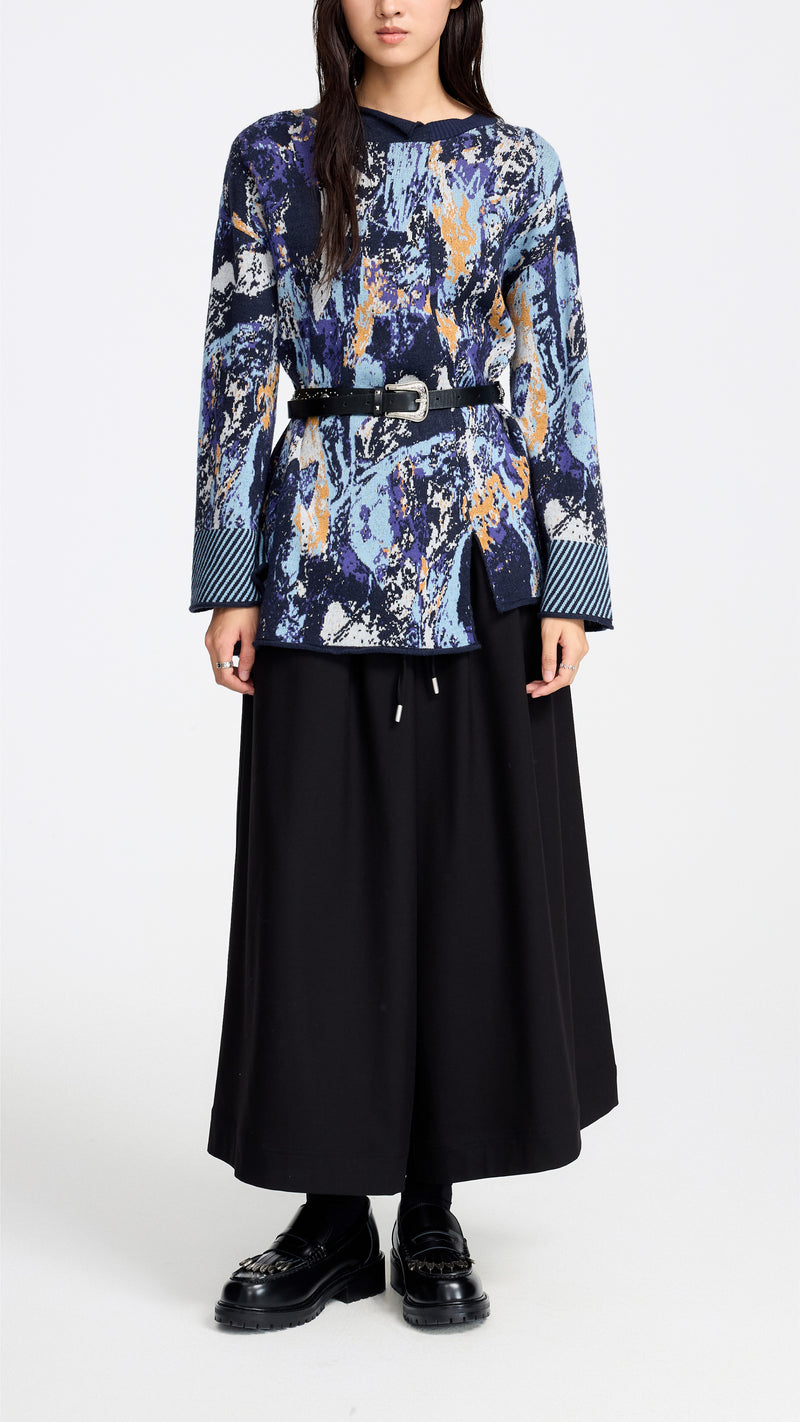 Glitch Camouflage Jacquard Sweater