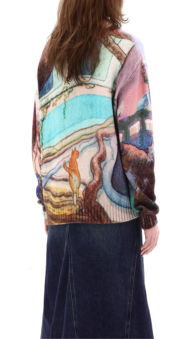 INITIAL x Little Thunder Printed Sweater