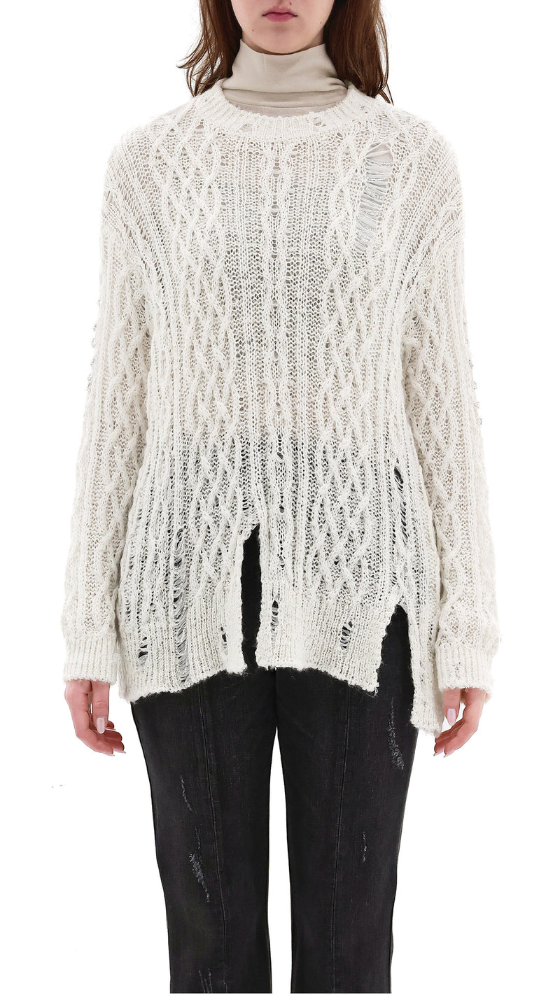 Embellished 2 in 1 Knit Dress