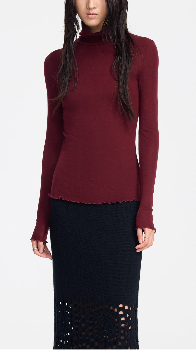Turtle Neck Slim Cut Top