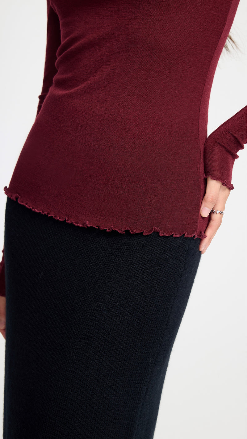 Turtle Neck Slim Cut Top