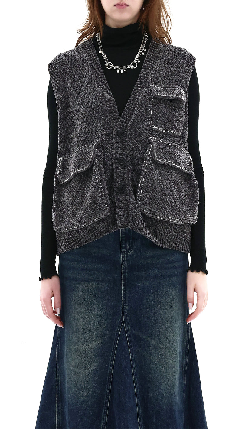 Knitted Military Waistcoat
