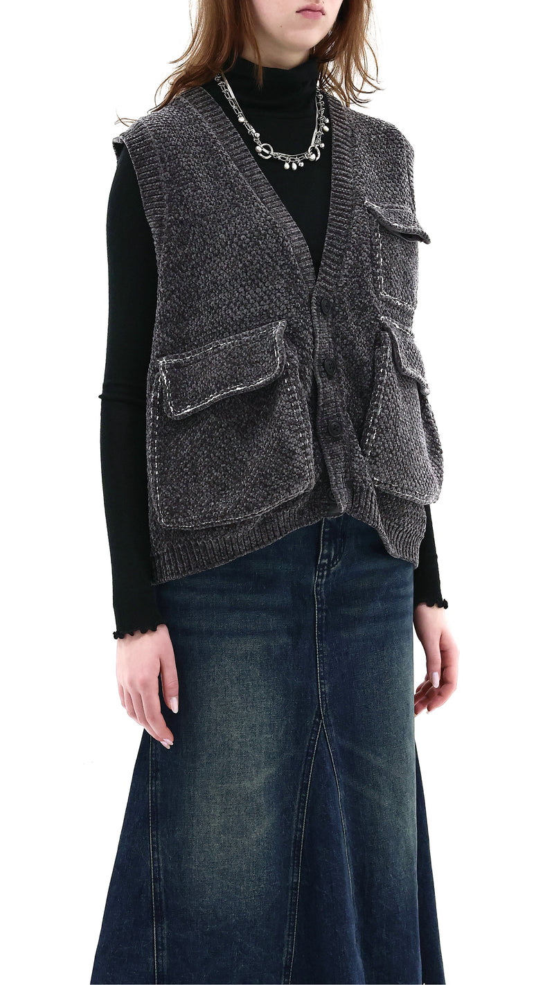 Knitted Military Waistcoat