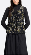 Floral Jacquard Tie String Vest