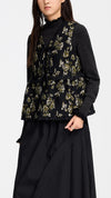Floral Jacquard Tie String Vest