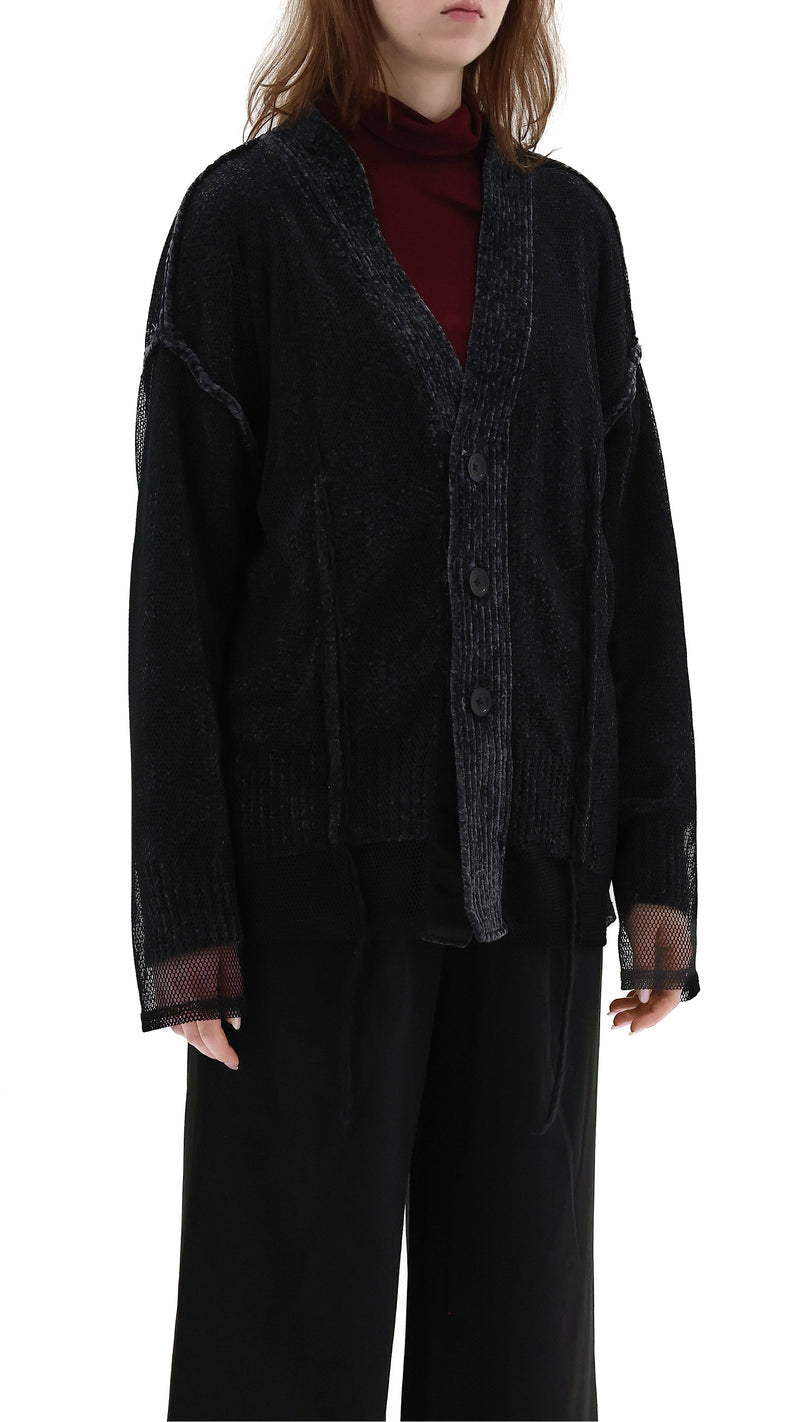Mesh Covered Cardigan
