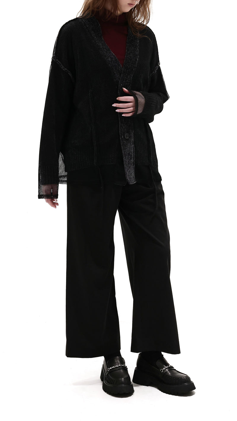 Mesh Covered Cardigan