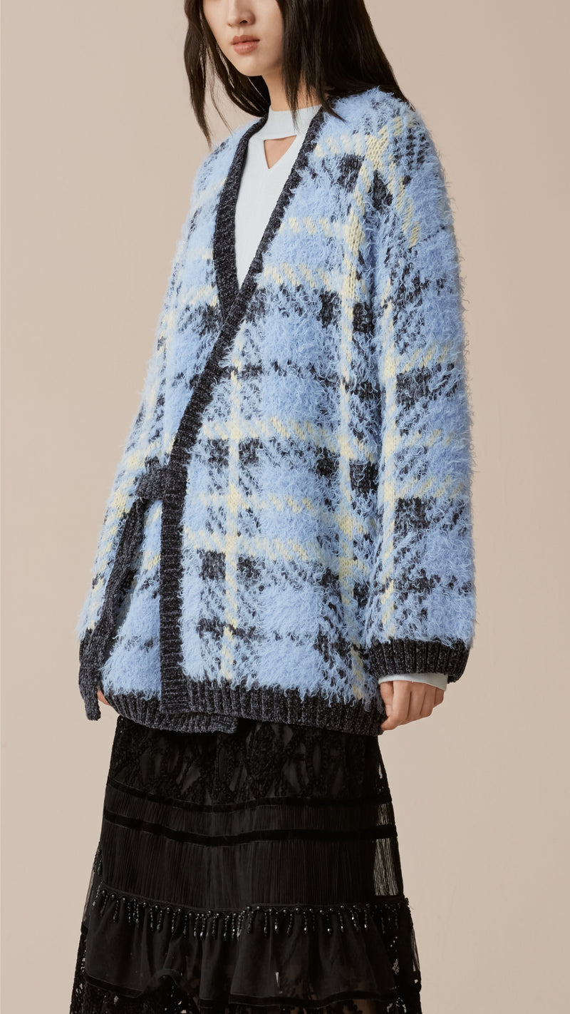 Checked Kimono Coatigan